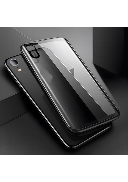 Apple iPhone Xr Kılıf Kenarları Silikon Arka Kısım Temperli Cam Craft Kılıf fiyatları