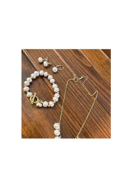 Hakiki Inci Kalp Charm Sallantılı El Işçiliği Gümüş Bileklik modelleri