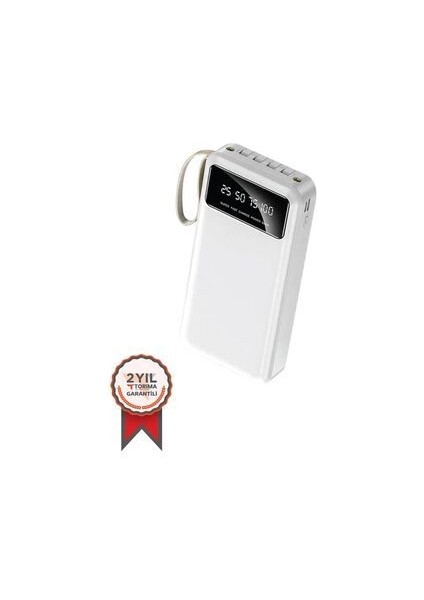 Hızlı Şarj Özellikli TRM-1021 4 Çıkışlı 20.000 Mah Powerbank Beyaz Yeni Model 897754