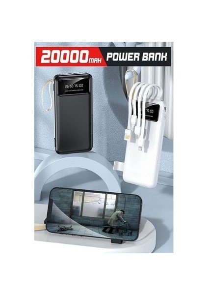 Hızlı Şarj Özellikli TRM-1021 4 Çıkışlı 20.000 Mah Powerbank Beyaz Yeni Model 897754 fiyatları