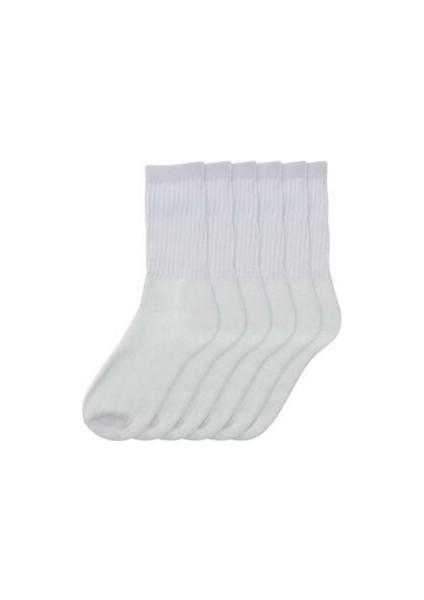 6'lı Unisex Pamuklu Tenis Kolej Çorap