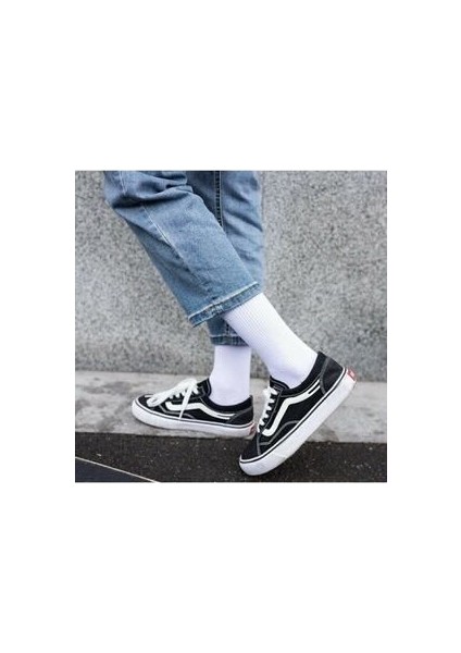 6'lı Unisex Pamuklu Tenis Kolej Çorap