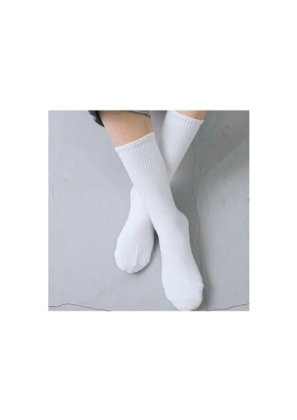 6'lı Unisex Pamuklu Tenis Kolej Çorap
