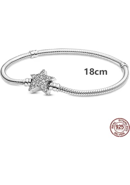 925 Ayar Gümüş Moments Asimetrik Yıldız Klipsli Bileklik