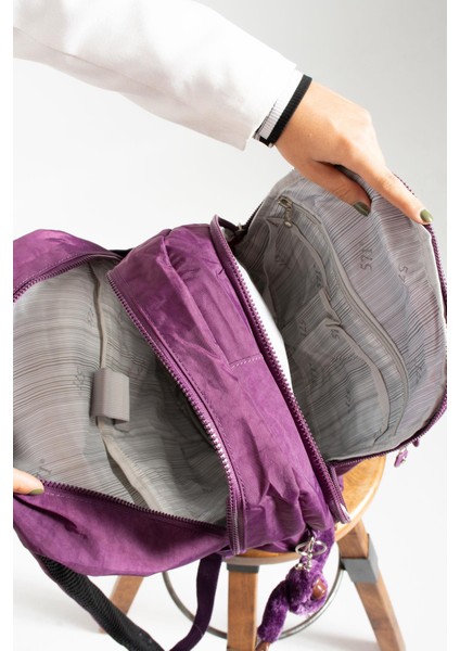 Krinkıl Suya Dayanıklı Büyük Boy Mor Klinkır Sırt Çantası/laptop Seyahat Okul Çanta 15,6 Lise fiyatları