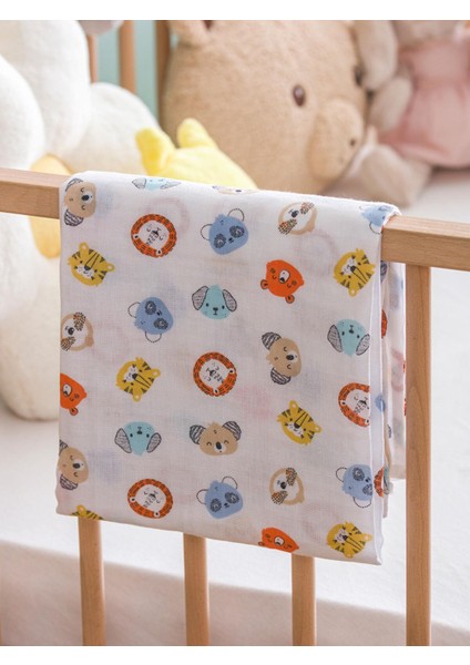 Lcw Baby Baskılı Baskılı Erkek Bebek Müslin Örtü 90X100 cm