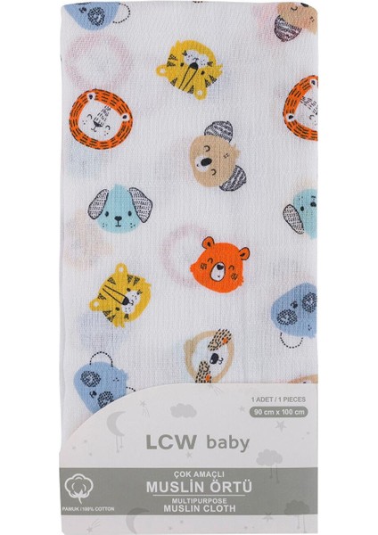 Lcw Baby Baskılı Baskılı Erkek Bebek Müslin Örtü 90X100 cm