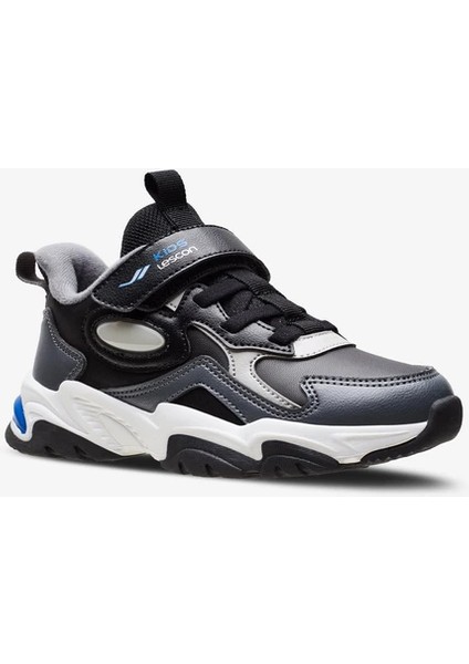 Flow Pu Phlon Hafif Taban Cırtlı Çocuk Spor Ayakkabı Çocuk Spor Ayakkabı Siyah