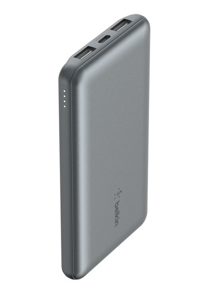 10K Powerbank 15W USB A-C -Gri