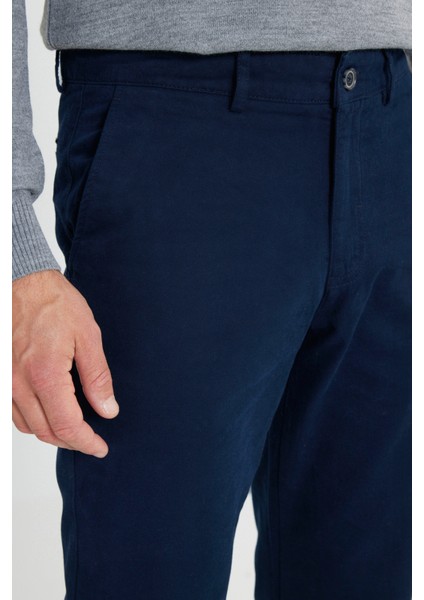 %100 Pamuk Comfort Fit Rahat Kesim Yan Cepli Pantolon fırsatları