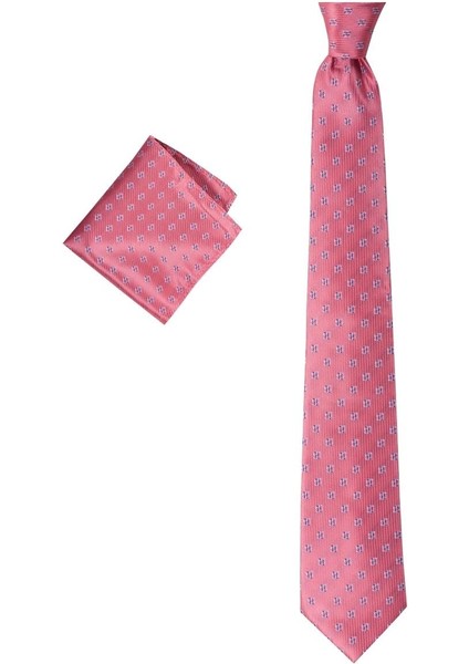 Klasik Desenli Mendilli Kravat ve Metal Kol Düğmeli Erkek Hediye Seti modelleri