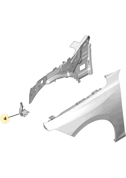 Çamurluk Baglantı Ayak Psa 308 (P5) B.M 2021- (Oem No: 9831329280)