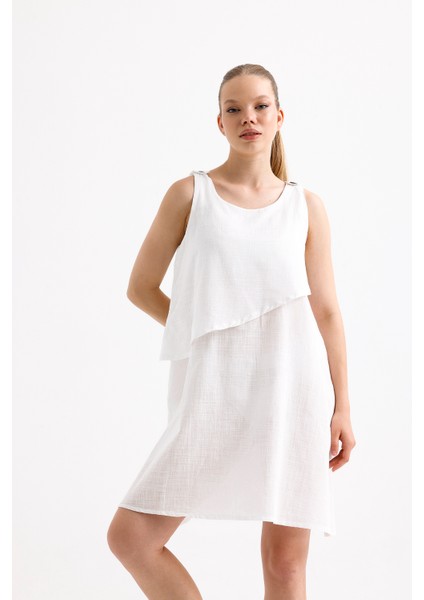 Omuz Düğme Detaylı Plaj Elbisesi modelleri