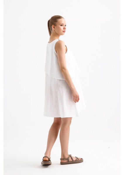 Omuz Düğme Detaylı Plaj Elbisesi fırsatları