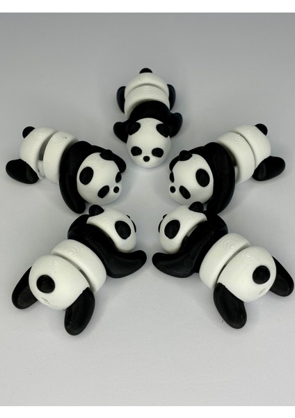 Mini Panda 3D Hayvan Figürü - Eklemleri Hareketli