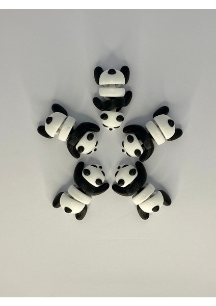 Mini Panda 3D Hayvan Figürü - Eklemleri Hareketli