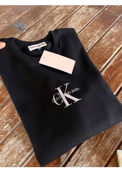 Ck Baskılı Unisex Sweatshirt