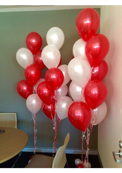 Kırmızı Beyaz 10 adet Türkiye Yüksek Kalite Balon Seti modelleri