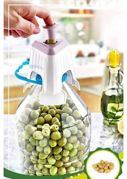 Zeytin Çizme Aparatı ve Süzgeçli Saklama Kabı 1.5 Litre