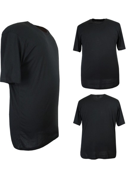 Erkek 72 KILO-200 Kilo Arası Için Uygun Bisiklet Yaka Süprem Düz Tişört Lacivert fiyatları