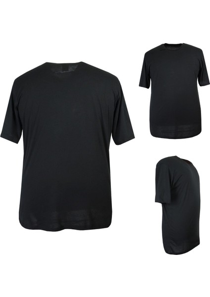 Erkek 72 KILO-200 Kilo Arası Için Uygun Bisiklet Yaka Süprem Düz Tişört Lacivert modelleri