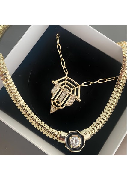 Gold Taşlı Şövalye Serenay Kolye indirimleri