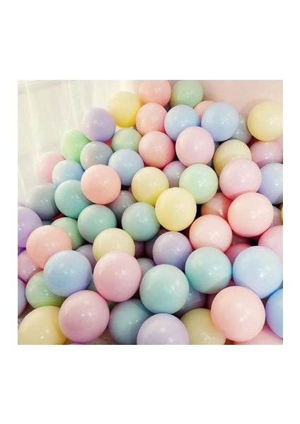 Karışık 50 adet Renkli Yüksek Kalite Makaron Soft Balon + balon zinciri modelleri