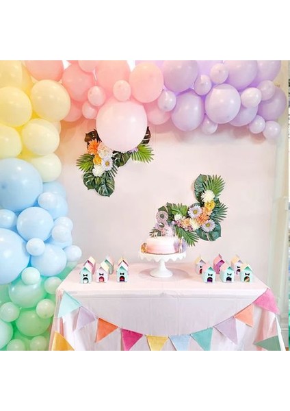 Karışık 15 adet Renkli Yüksek Kalite Makaron Soft Balon