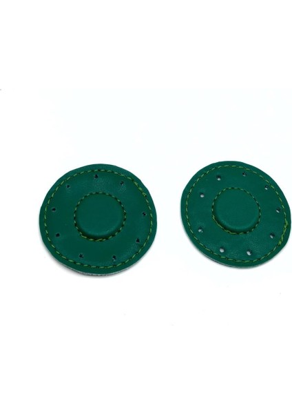 Yeşil Suni Derili Yuvarlak Gizli Mıknatıs