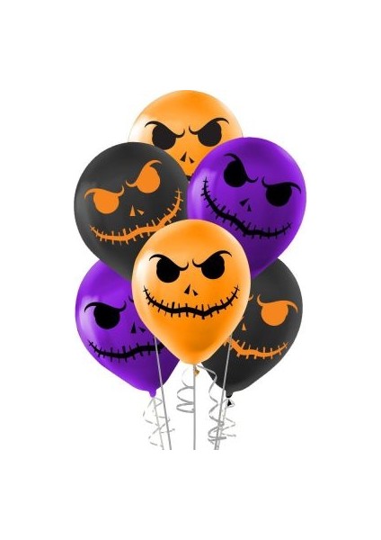 Cadılar Bayramı Baskılı Pastel Balon