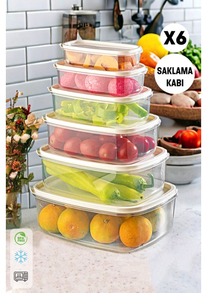 6'lı Saklama Kabı Seti