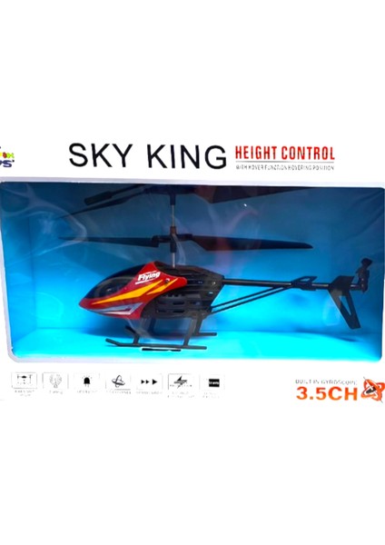 Kumandalı Helikopter F110 2.4ghz 3.5 Channel Işıklı 14+ Kırmızı