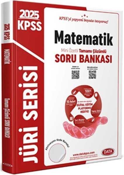 Data Yayınları 2025 KPSS Matematik Jüri Serisi Mini Özetli Tamamı Çözümlü Soru Bankası