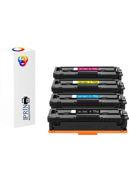 Hp 128A-HP Colorlaserjet CM1415FNW Muadil Toner Set 4 Renk