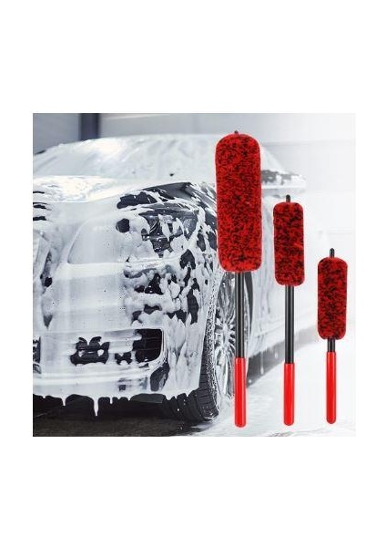 Autocher 3Lü Esnek Mikrofiber Çizmeyen Jant Firçasi