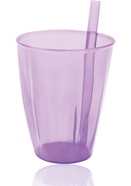 Şeffaf Pipetli Bardak