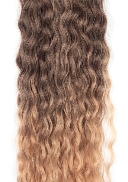 Rus Afrosu Ombreli Saç 2 Renk Koyu Kahve , Karamel ( 100 gr )