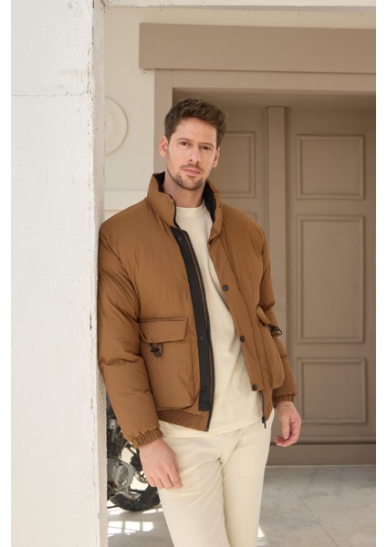 Erkek Torba Cepli Mont Kahverengi - 3821DNGR fiyatları