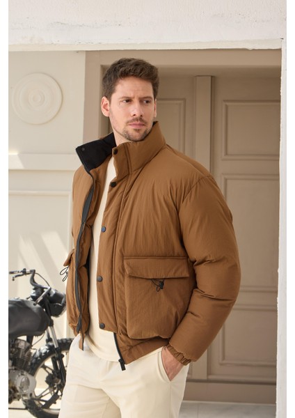 Erkek Torba Cepli Mont Kahverengi - 3821DNGR modelleri