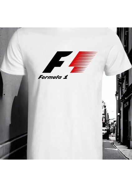 Formula 1 Tasarımlı 2025 Özel Koleksiyon Ön Taraf Baskılı Beyaz T-Shirt Tişört fiyatları