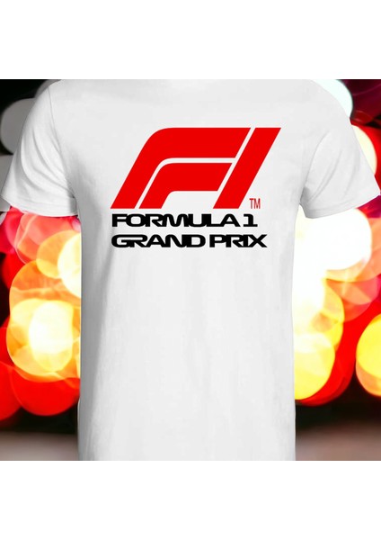 Formula 1 Tasarımlı 2025 Özel Koleksiyon Ön Taraf Baskılı Beyaz T-Shirt Tişört fiyatları