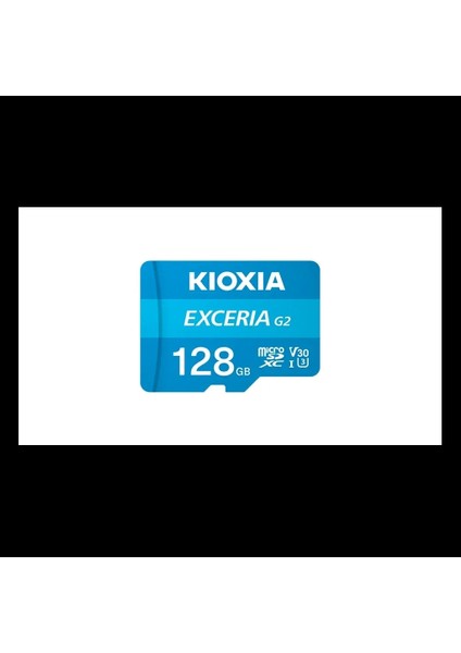 Kıoxıa 128GB Exceriag2, LMEX1L128GG2, U1 V30 4k, CL10, 100MB/S, Microsd Kart Bellek (Sd Adaptörlü)