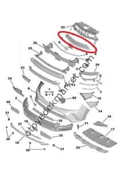 Tampon Panjuru Ön Psa Mokka Bm 21- (Oem No: 98538010XT)