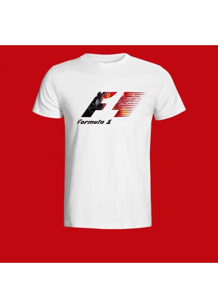 Formula 1 Tasarımlı 2025 Özel Koleksiyon Ön Taraf Baskılı Beyaz T-Shirt Tişört fiyatları