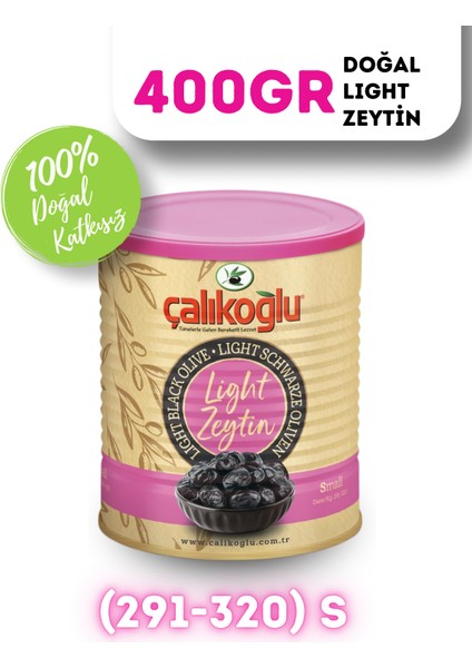 Doğal Light Siyah Zeytin 400 gr (291-320) S