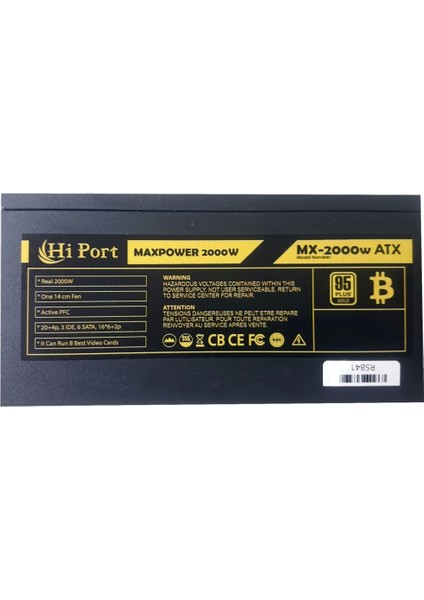 Hıport Maxpower, MX2000W, 2000W, Gamıng, Atx, Power Supply (Psu)