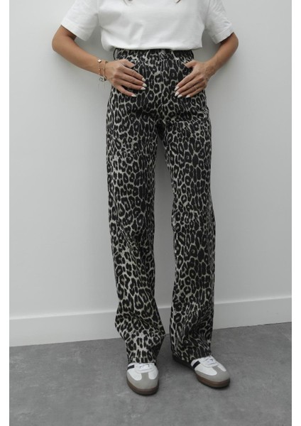 Rio Leopar Desenli Jean modelleri