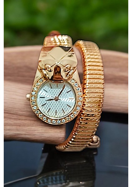 Yılan Modeli Özel Günlere Uygun Çelik Şık Kadın Kol Saati