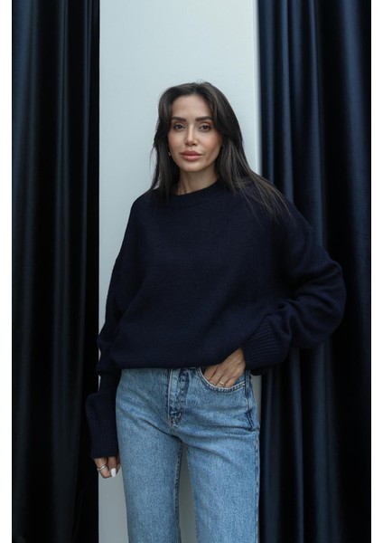 Lacivert Kelly Oversize Kazak