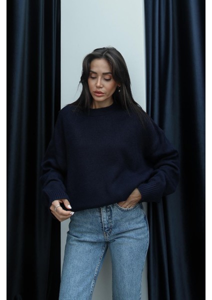 Lacivert Kelly Oversize Kazak fiyatları